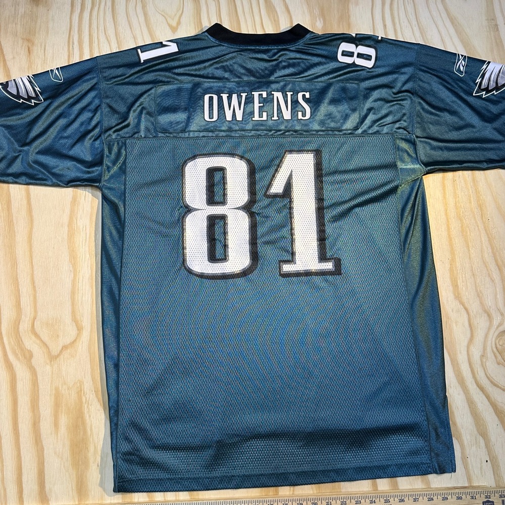 Reebok Men's Philadelphia Eagles Terrell Owens 81 NFL Jersey Green Size XL